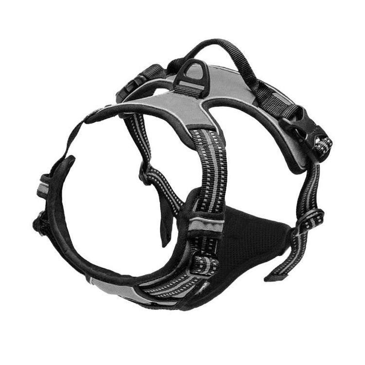 Explosive Red Adventure Dog Harness - Ultimate Safety And Comfort For Large Dogs