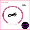 USB Rechargeable Luminous Collar Adjustable Led Glowing Dog Collar for Large Small Dogs Cat Night Light Collar Pet Safety Harness
