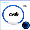 USB Rechargeable Luminous Collar Adjustable Led Glowing Dog Collar for Large Small Dogs Cat Night Light Collar Pet Safety Harness