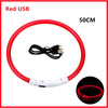 USB Rechargeable Luminous Collar Adjustable Led Glowing Dog Collar for Large Small Dogs Cat Night Light Collar Pet Safety Harness