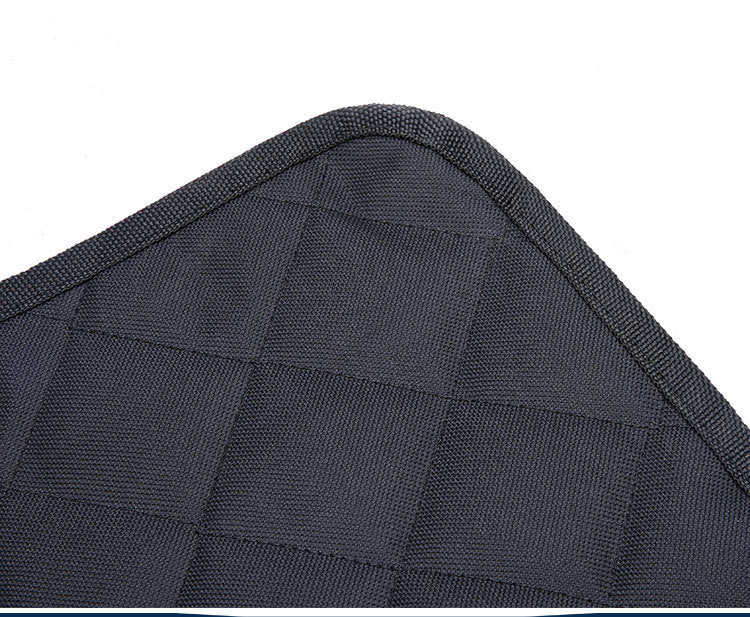 Black quilted pet mat with durable fabric, ideal for dog toys and cat accessories comfort