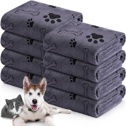 Quick-Dry Absorbent Pet Bath Towel for Dogs & Cats