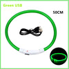 USB Rechargeable Luminous Collar Adjustable Led Glowing Dog Collar for Large Small Dogs Cat Night Light Collar Pet Safety Harness