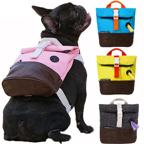 Breathable Dog Harness Backpack Vest with Snack Bag