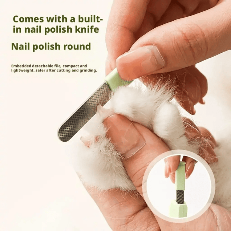 Pet Nail Clippers with Suction Cup, Green Plastic Dog & Cat Grooming Tool with Safety Guard to Prevent Overcutting, Extra-Sharp Blades for Thick Nails