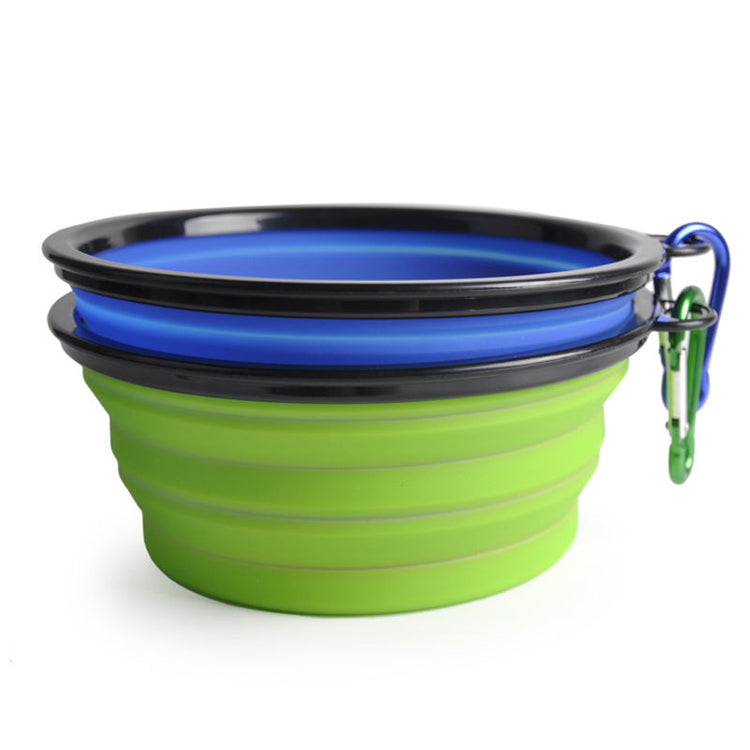 Dog Bowl Pet Collapsible Bowls, 2 Pack, Large, Dog Water Bowls for Cats Dogs, Portable Pet Feeding Watering Dish for Walking Parking Traveling with 2 Carabiners Collapsible Dog Bowls, Travel, Hiking