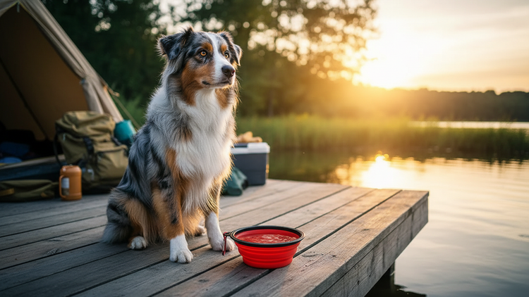 Silicone Foldable Pet Food Water Feeder, Collapsible Travel Bowl for Dog and Cat, Outdoor Portable
