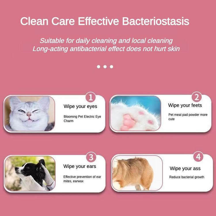 Dog And Cat Wet Wipes, Fragrance Free, Plant.based SKIP THE BATH Gentle Cleansing AndDeodorizing,Hypoallergenic, Wipes For PawsEars, Fur, Eye Ducts And Butt