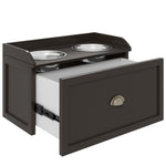 Pet Feeding Station Pet Dish Bowl Set with Storage, 2 Elevated Dog Bowls for Large Sized Dogs, Coffee