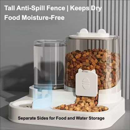 2-in-1 Automatic Pet Feeder & Water Dispenser
