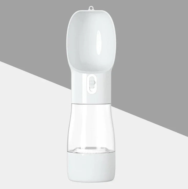 Portable pet water bottle for dogs and cats, ideal for travel and outdoor adventures