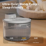 Pet Water Fountain,  Large Capacity Automatic Cat Water Dispenser With No Daily Refills Needed, Ultra-Quiet-Pump Sleep-Friendly