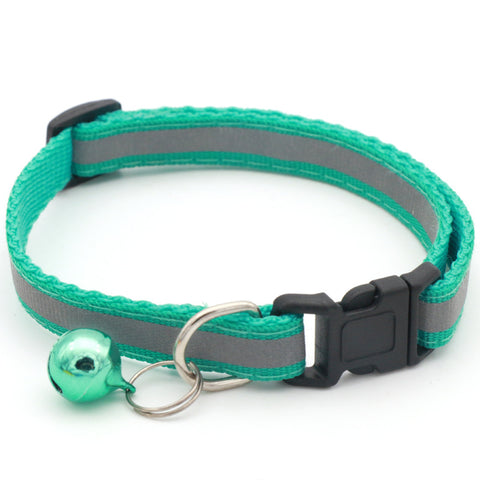 Reflective LED Pet Collar with Bell for Dogs & Cats