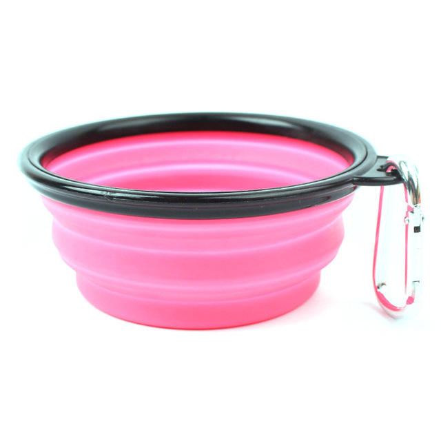 1000ML Pet Bowl Folding Silicone Travel Dog Bowls Walking Portable Water Bowl For Small Medium Dogs Cat Bowls Pet Eating Dishes