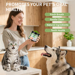 PETITRINU Natural Dental Powder For Cats And Dogs, Fresh Breath Gentle Clean Teeth Health Pet Oral Care Powder 150g