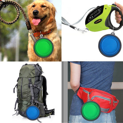 1000ML Pet Bowl Folding Silicone Travel Dog Bowls Walking Portable Water Bowl For Small Medium Dogs Cat Bowls Pet Eating Dishes