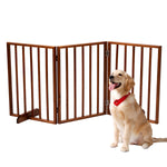 24 Inch Brown Foldable 3-pack Pet Fence