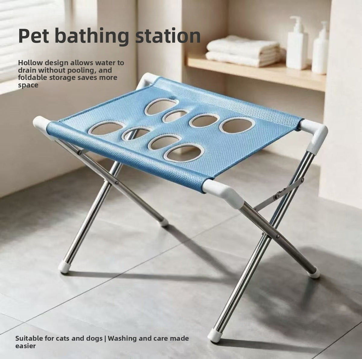 Pet Grooming Hammock | Anti-Scratch Pet Bathing Station, Grooming Holder for Cats & Dogs