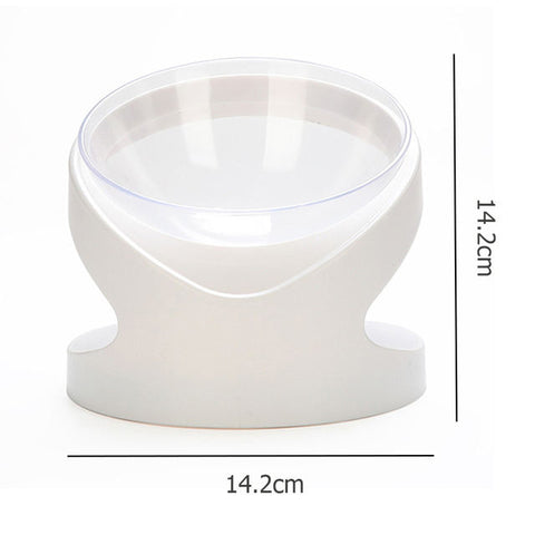 Tilted Neck-Relief Pet Food Bowl for Dogs & Cats