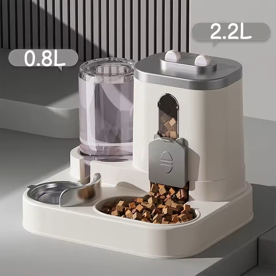 2-in-1 Automatic Pet Feeder & Water Dispenser