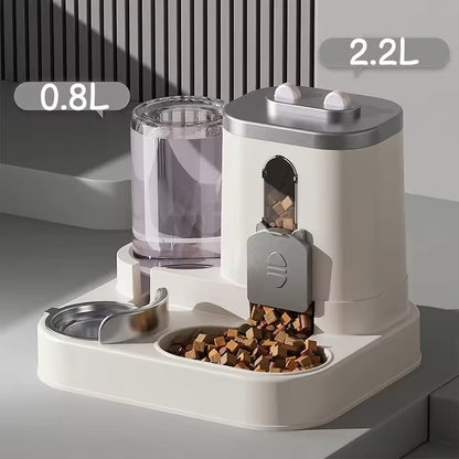 2-in-1 Automatic Pet Feeder & Water Dispenser
