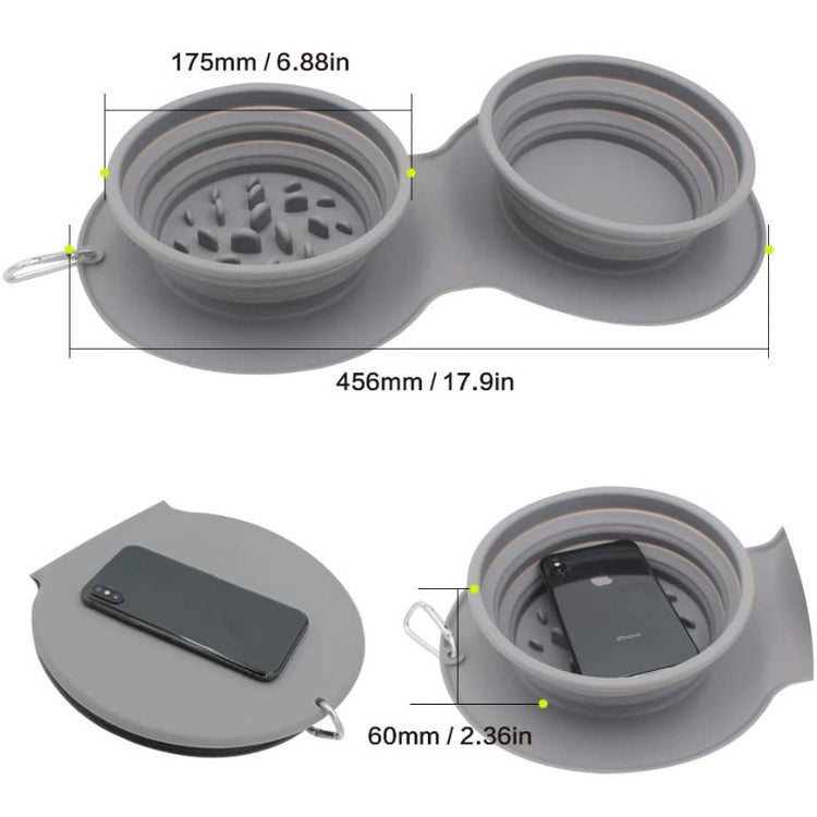 Pet Slow Food Anti-Choking Dog Bowl Folding Anti-Vomit Double Food Portable Dog Bowl Licking Plate Slow Food Pad Pet Plate