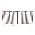 Pet Gate - Dog Gate For Doorways, Stairs Or House - Freestanding, Folding, Brown, Arc Wooden--Self-pick Up Is Not Supported.