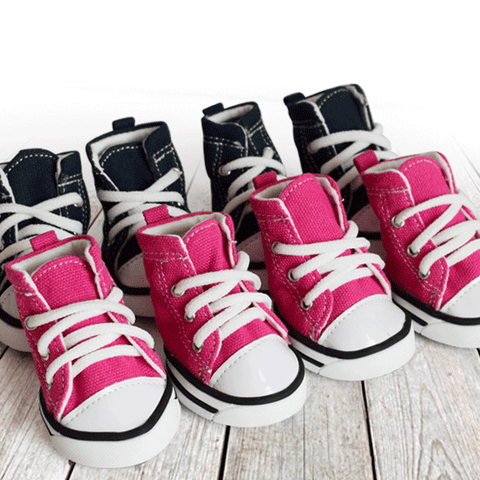 Stylish Denim Canvas Dog Shoes: Trendy, Waterproof, And Non-Slip