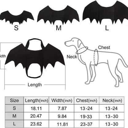 Halloween pet prop bat wings