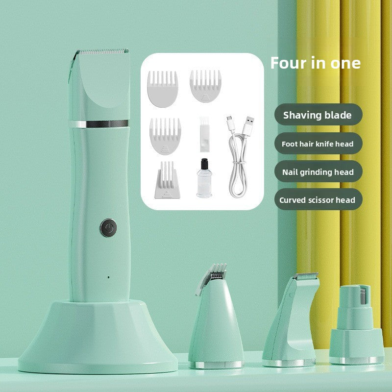 4-in-1 Electric Pet Grooming Kit | Nail Trimmer, Hair Remover, USB Rechargeable