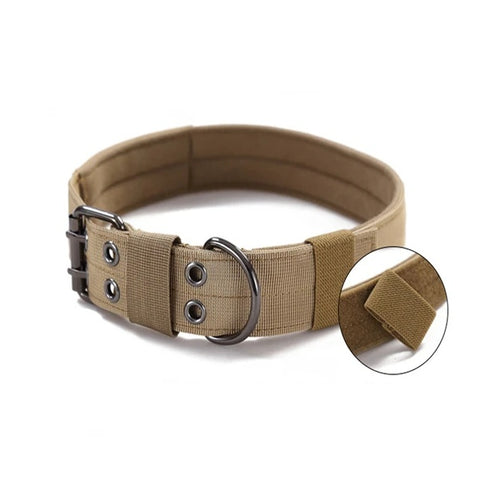 Wide Tactical Heavy Duty Nylon Large Dog Collar K9 Military With Metal Buckle