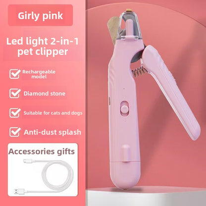 4-in-1 Electric Pet Grooming Kit | Nail Trimmer, Hair Remover, USB Rechargeable