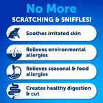 Dog Allergy Relief Chews Itching Skin Relief For Dogs Fish Oil 3 Seasonal Allergies Pills Skin & Coat Anti ItchHot Spots Treatment Canine Immune Health Supplement 120 Soft Treats