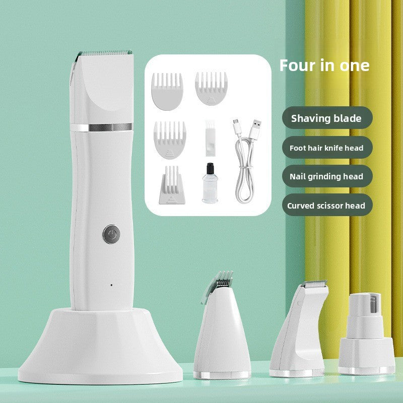 4-in-1 Electric Pet Grooming Kit | Nail Trimmer, Hair Remover, USB Rechargeable