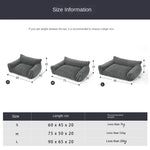 Pet Sofa with Removable Washable Cover, All-Season Pet Mattress with Rabbit Fur Plush Dog Bed