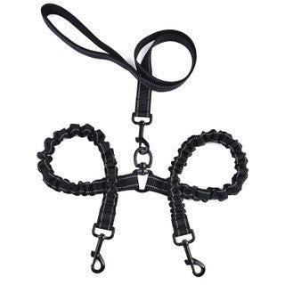 Explosion-Proof Double-Headed Pet Leash Luminous Pet Double-Headed Dog Leash One Drag Two Large Dog Leash