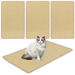 2-Pack 32"x20" Natural Sisal Cat Scratching Mats, Multifunctional Resting & Play Pads For Multi-Cat Households