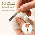 Pet Nail Clippers with Suction Cup, Green Plastic Dog & Cat Grooming Tool with Safety Guard to Prevent Overcutting, Extra-Sharp Blades for Thick Nails