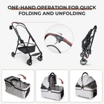 Foldable Pet Stroller For Small Dogs & Cats
