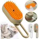 Electric pet grooming brush for cats with soft bristles and USB charging, ideal for pet supplies and grooming tools.