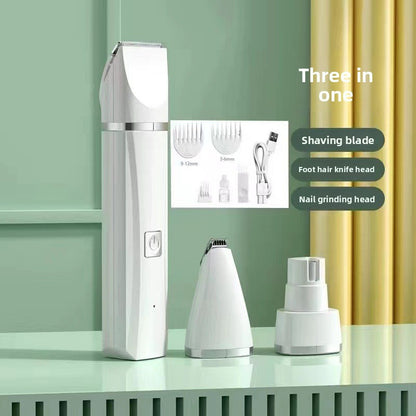4-in-1 Electric Pet Grooming Kit | Nail Trimmer, Hair Remover, USB Rechargeable