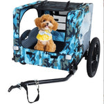 Utdoor Heavy Duty Collapsible Pet Bike Trailer With 16-Inch All Terrain Wheels & Universal Hitch   Foldable Dog Cargo Carrier Cart For Bicycles