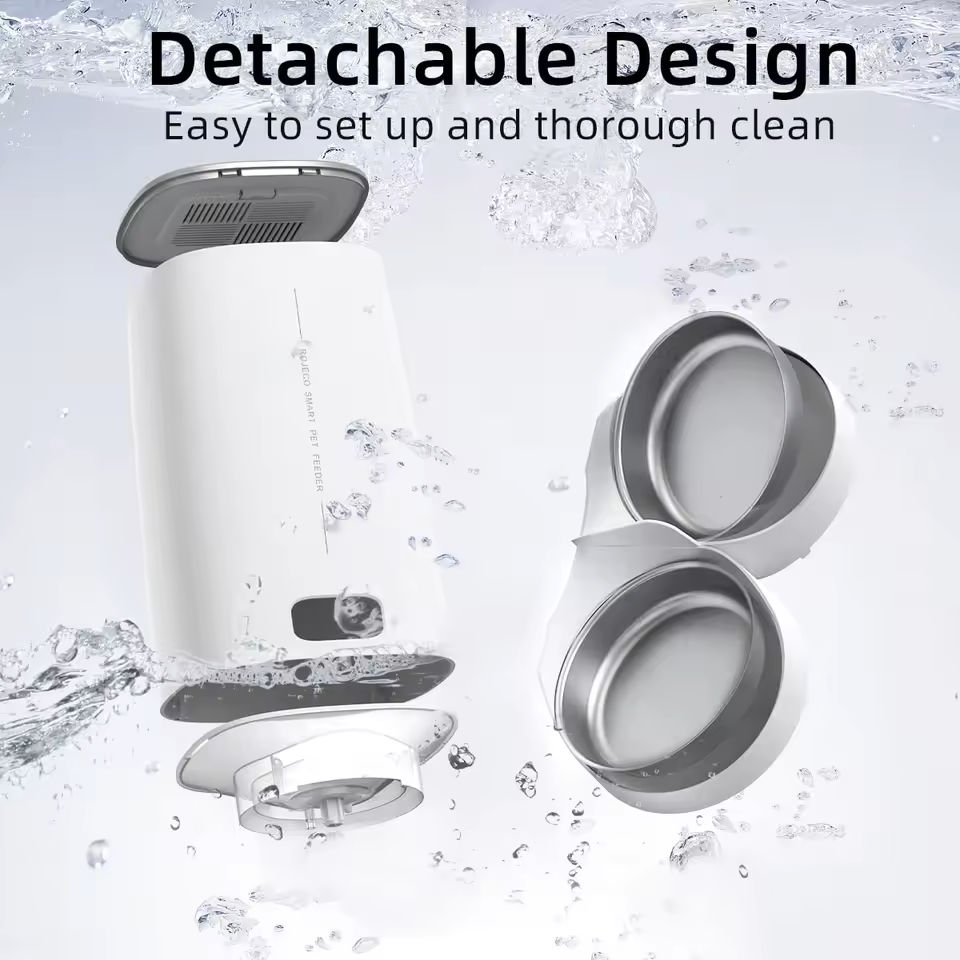 Automatic Cat Feeder Pet Smart Cat Food Kibble Dispenser Remote Control Auto WiFi Double Feeder For Cats Dog Accessories