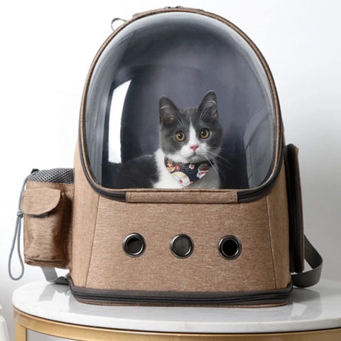 Transparent Space Capsule Pet Backpack for Cats & Dogs