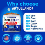 Dog Allergy Relief Chews Itching Skin Relief For Dogs Fish Oil 3 Seasonal Allergies Pills Skin & Coat Anti ItchHot Spots Treatment Canine Immune Health Supplement 120 Soft Treats