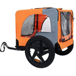 Utdoor Heavy Duty Collapsible Pet Bike Trailer With 16-Inch All Terrain Wheels & Universal Hitch   Foldable Dog Cargo Carrier Cart For Bicycles