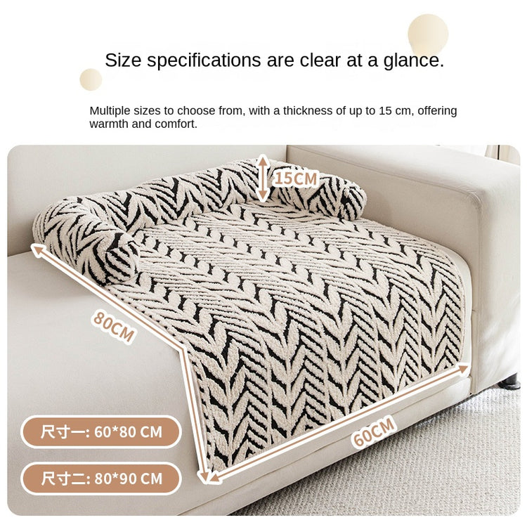 Plush Thick Non-Slip Sofa Pet Mat Dog Bed Pet Pad for Cats and Dogs