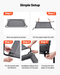 Elevated Dog Bed For Large Dog Portable Raised Dog Cot With Pillow XL Gray