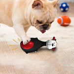 French bulldog playing with squeaky cow dog toy on carpet, fun pet supplies for playful pups