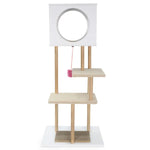 Multi-Level Cat Tree With 2 Scratching Pads, Dual-Door Cat Condo & Anti-Tipping Kit For Indoor Cats